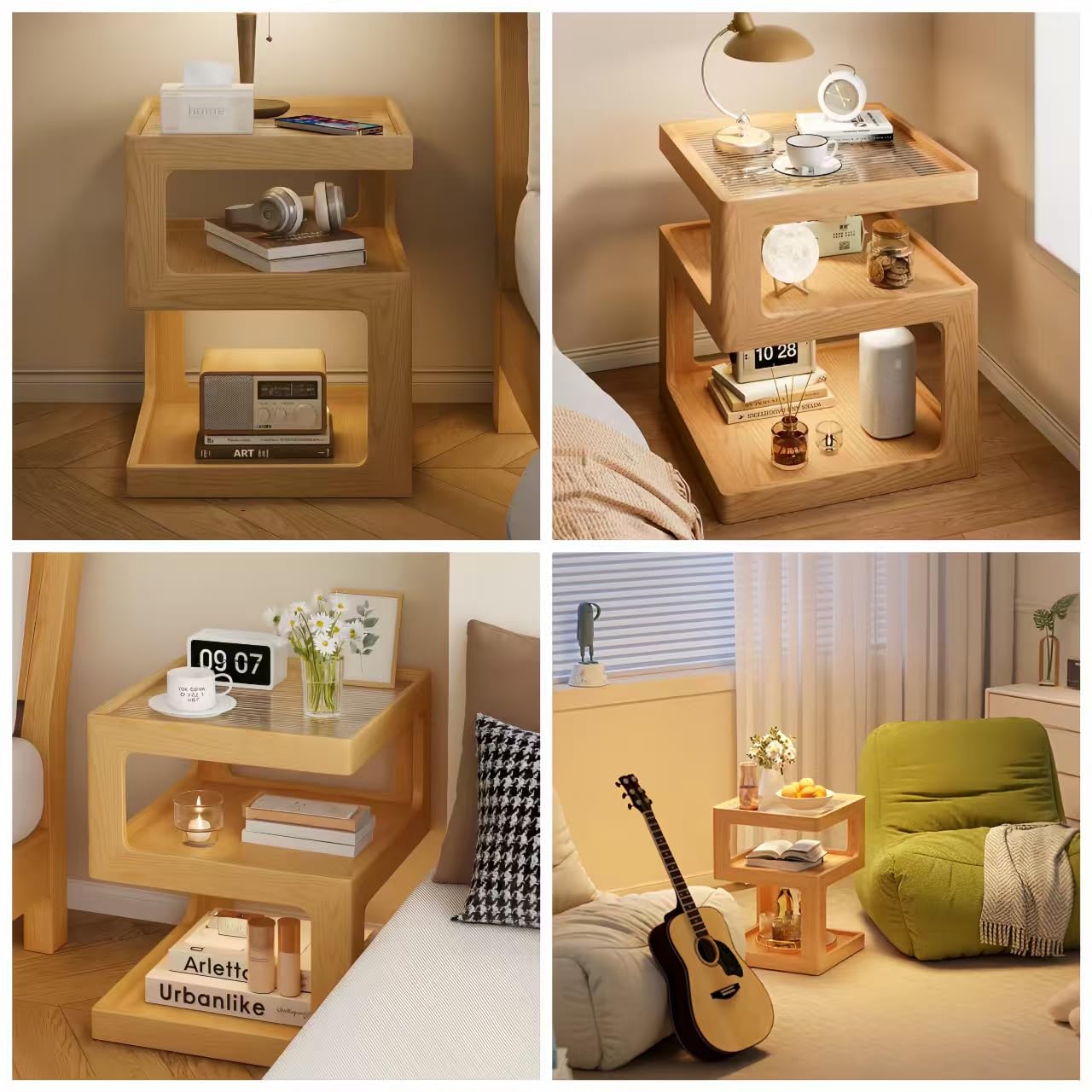 Amazon.co.jp: YANHAO ベッドサイドテーブル ナイトテーブル チェスト